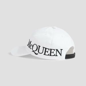 MCQUEEN Embroidered cotton-twill baseball cap